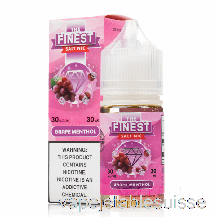 Vape Suisse Raisin Menthol - Le Meilleur Sel Nic - 30ml 50mg